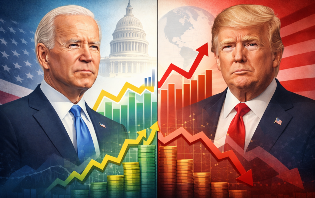 Comparison of U.S. economic growth, inflation, and trade under Biden and Trump